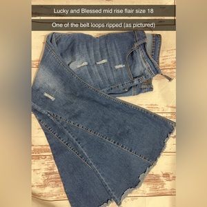 Two pairs of flare jeans